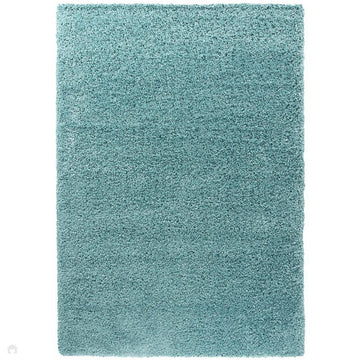 Oxford OXF00 Plain Plush Soft Stain-Resistant Textured Polypropylene Shaggy Duck Egg Rug-Desire Rugs-Rug Love - The Most Loved Rug Store